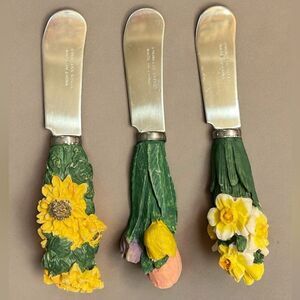 Vintage Rare Cheese and Butter Stainless Steel Spreader Knife Set
